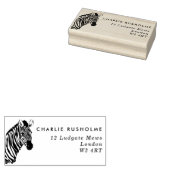 Stylish Zebra Name und Adresse Gummistempel (Stempel)