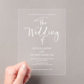 StylishCalligraphy Wedding Acryleinladungen (Insitu (Handheld))