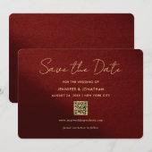 Stylishe goldene Kalligrafie-Skript Save The Dates Date (Vorne/Hinten)