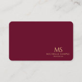 Stylishe goldene Textmonogramm Luxus-Seidenpapier Visitenkarte (Vorderseite)