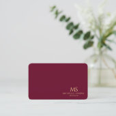 Stylishe goldene Textmonogramm Luxus-Seidenpapier Visitenkarte (Stehend Vorderseite)