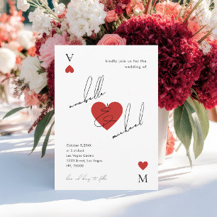 Stylishe Skript Casino Vegas Hochzeit Einladung