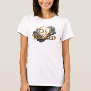 Stylishes 60 UND GESEGNETES Kreatives Druckdesign T-Shirt