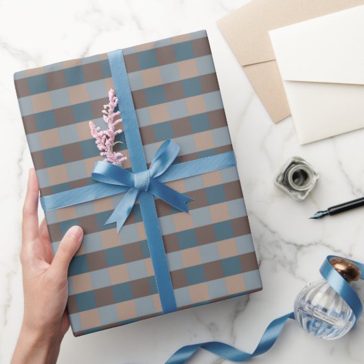 Stylishes Arona Blau und Mocha Geschenkpapier (Schenken)