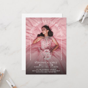 Stylishes Chic Mädchen Geburtstag Klassische  Weiß Einladung
