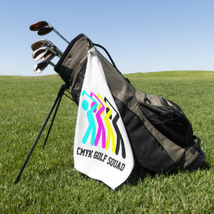 Stylishes CMYK Golfen Golfhandtuch