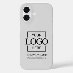 Stylishes einfaches graues Firmenlogo Apple iPhone 16 Hülle