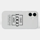 Stylishes einfaches graues Firmenlogo Apple Case-Mate iPhone Hülle (Rückseite (Horizontal))