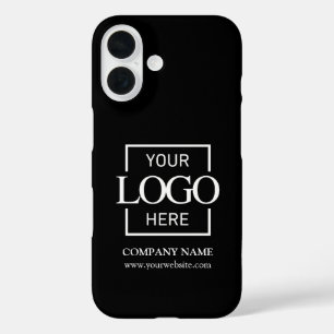 Stylishes einfaches schwarzes Firmenlogo Apple iPhone 16 Hülle
