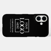 Stylishes einfaches schwarzes Firmenlogo Apple Case-Mate iPhone Hülle (Rückseite (Horizontal))