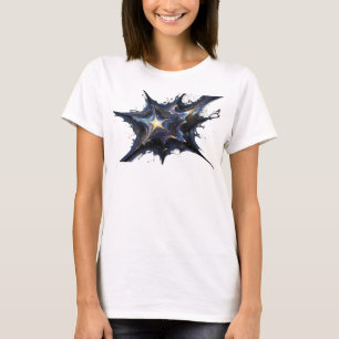 Stylishes Gold Abstract Sterne Grafik T-Shirt