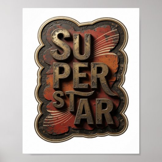 Stylishes Gold SUPERSTAR Poster (Vorne)