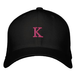 Stylishes K-Monogramm schwarze Initialen Classic-H Bestickte Baseballkappe