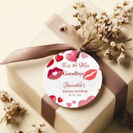 Stylishes Küssen Sie Miss auf Wiedersehen Rote Lip Geschenkanhänger