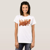 Stylishes Orange ABSTRACT ART Statement T-Shirt (Vorne ganz)