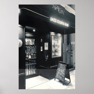 Stylishes Pariser Jazzclub-Fotodruck auf Poster