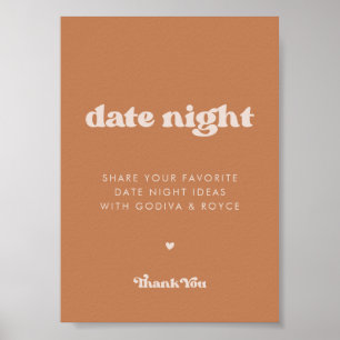 Stylishes Retro-Brauner-Zucker-Date-Night-Ideen-Sc Poster
