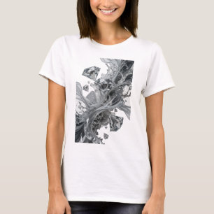Stylishes Silber ABSTRACT ART Grafik T-Shirt