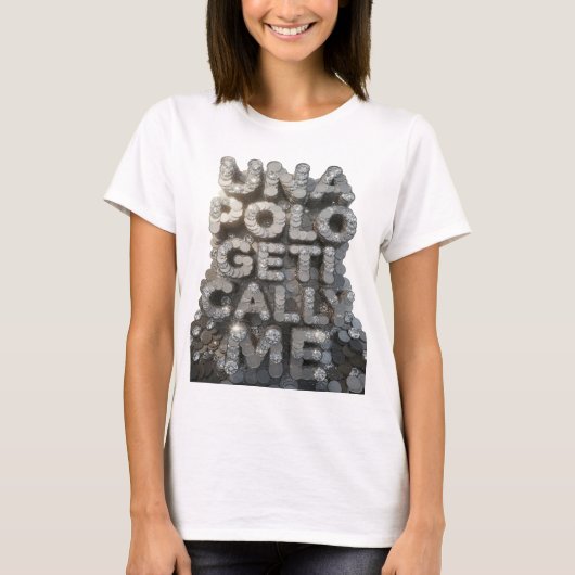 Stylishes Silber UNA POLO GETI CALLA ME (Vorderseite)