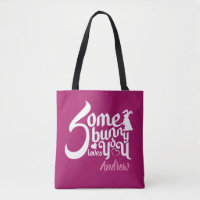 Stylishes Somebunny Magenta Weißes Kaninchen Typog