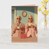 Stylishes Teezit-Duo Karte (Gelbe Blume)