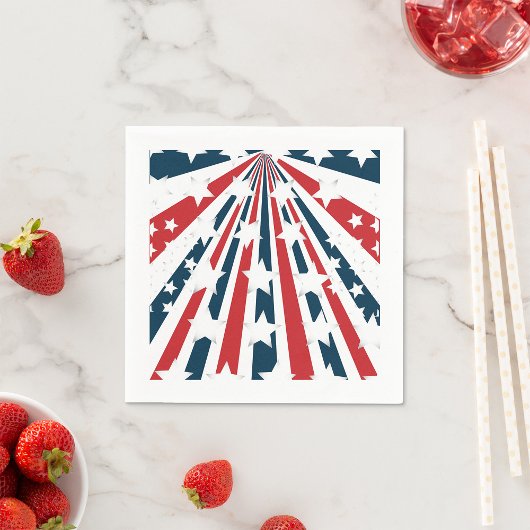 Stylisierte amerikanische Flaggenpapiere Napkins Serviette