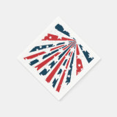 Stylisierte amerikanische Flaggenpapiere Napkins Serviette (Ecke)