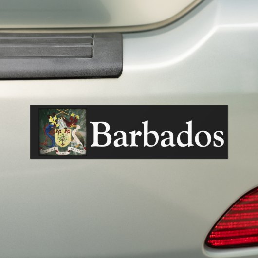Stylisierte Barbados COA Autoaufkleber (Auf Auto)