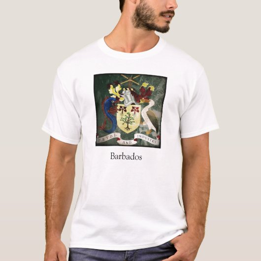 Stylisierte Barbados COA T-Shirt (Vorderseite)