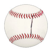 Stylisierte Blume aus Aquarellmohn Baseball (Rückseite)