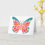 Stylisierte Butterfly-Grußkarte Karte (Gelbe Blume)