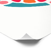 Stylisierte Butterfly-individuelle Name-Poster Poster (Ecke)