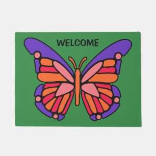 Stylisierte Butterfly-Matten für Text und Farbe Fußmatte