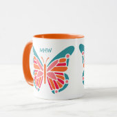 Stylisierte Butterfly-Tasse Tasse (Vorderseite Links)