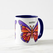 Stylisierte Butterfly-Tasse Tasse (VorderseiteRechts)