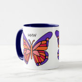 Stylisierte Butterfly-Tasse Tasse (Vorderseite Links)