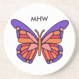 Stylisierte Butterfly-Untersetzer Sandstein Untersetzer