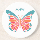 Stylisierte Butterfly-Untersetzer Sandstein Untersetzer (Vorne)