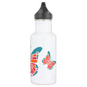 Stylisierte Butterfly Wasserflasche mit Monogramm (Rechts)