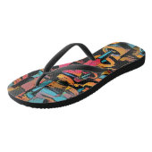 Stylisierte Cactus Funky Flip Flops Badesandalen (Schrägansicht)