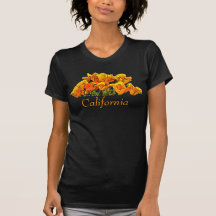 Stylisierte California Poppy Art, Text "California