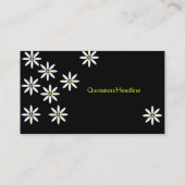 Stylisierte Daisies-Visitenkarte Visitenkarte (Rückseite)