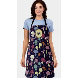 Stylisierte Dark Forest Mushroom Custom Schürze