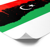 Stylisierte Flagge des Königreichs Libyen Poster (Ecke)