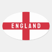 Stylisierte Flagge in England Ovaler Aufkleber (Vorderseite)