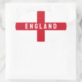 Stylisierte Flagge in England Ovaler Aufkleber (Tasche)