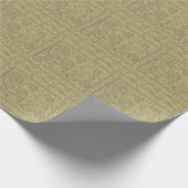 Stylisierte Gold Rein Deer Geschenkpapier (Ecke)