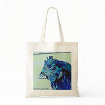 Stylisierte Hühnchen #1 lila Tote Bag