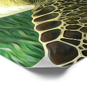 Stylisierte Juvenile Green Turtle Poster (Ecke)