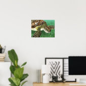 Stylisierte Juvenile Green Turtle Poster (Heimbüro)